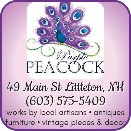 Purple Peacock Print Ad