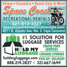 Space Coast Recreational Rentals & Hold My Luggage Print Ad