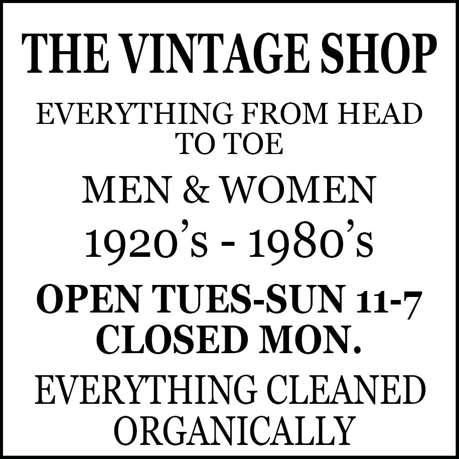 The Vintage Shop Print Ad