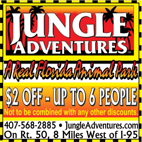Jungle Adventures - A Real Florida Animal Park Print Ad