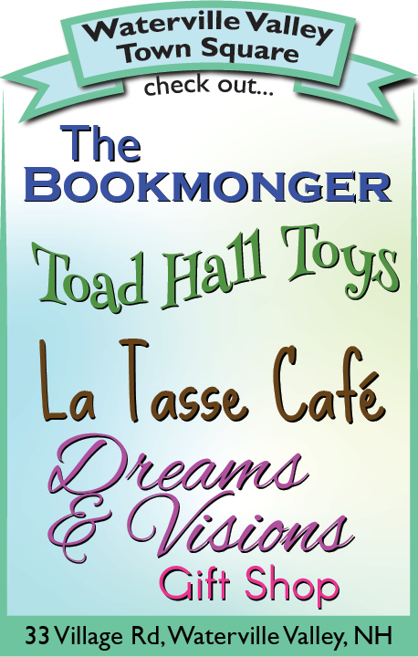 Dreams & Visions Gift Shop, The Bookmonger/Toad Hall Toys,  & La Tasse Cafe Print Ad