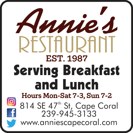 Annie's Restaurant Print Ad