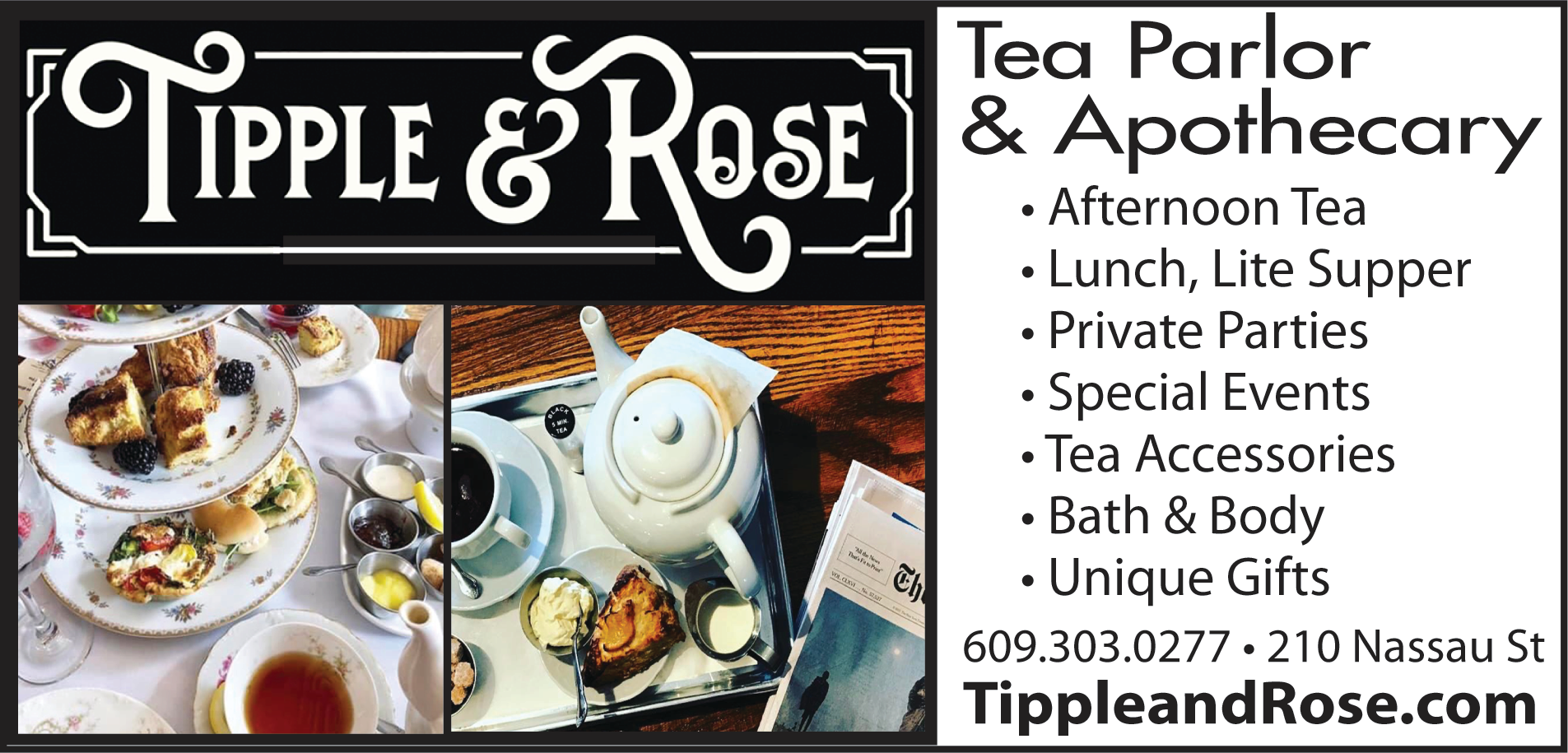 Tipple & Rose Tea Parlor Print Ad
