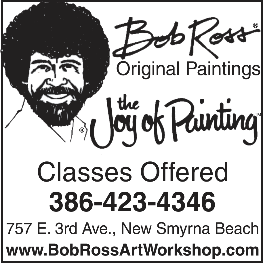 Bob Ross Art Workshop & Gallery Print Ad