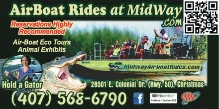 Airboat Rides at Midway Print Ad