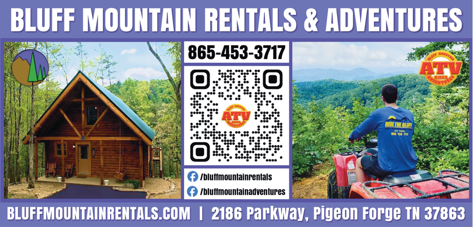 Bluff Mountain Rentals & Adventures Print Ad
