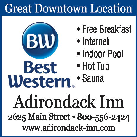 Best Western Adirondack Inn Print Ad